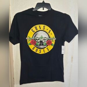 Guns N Roses Band Tee Black 100% Cotton Size Small